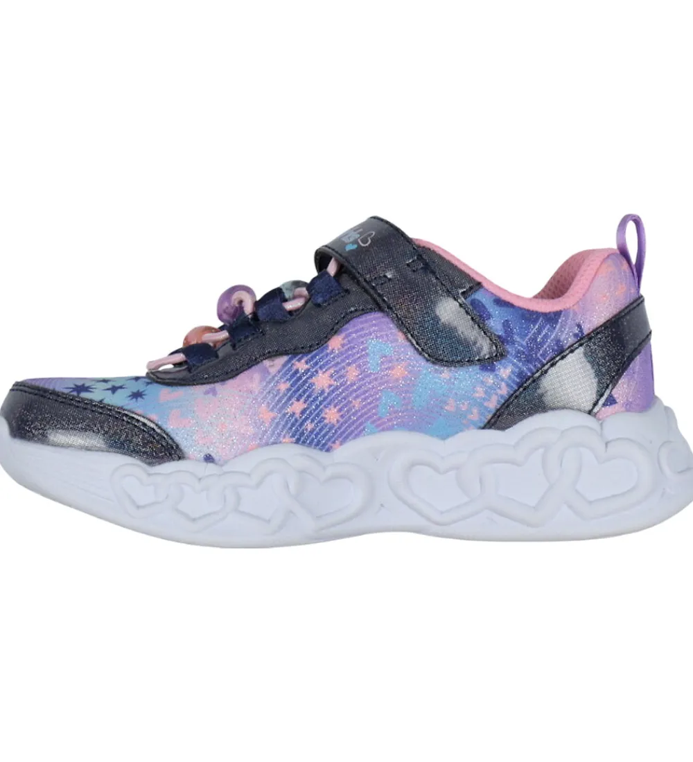 Skechers Blinkesko*Sko m. Lys - Heart Jewels - Navy/Multi
