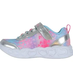 Blinkesko-Skechers Sko m. Lys - Heart Jewels - Silver/Multi