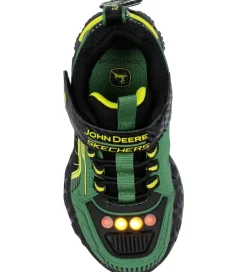 Blinkesko-Skechers Sko m. Lys - Rugged Brights - John Deere - Grøn/Sort