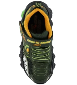 Blinkesko-Skechers Sko m. Lys - Skech-O-Saurus - Olive