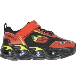 Blinkesko-Skechers Sko m. Lys - Thermo-Flash Wheel Buddies - Rød/Sort