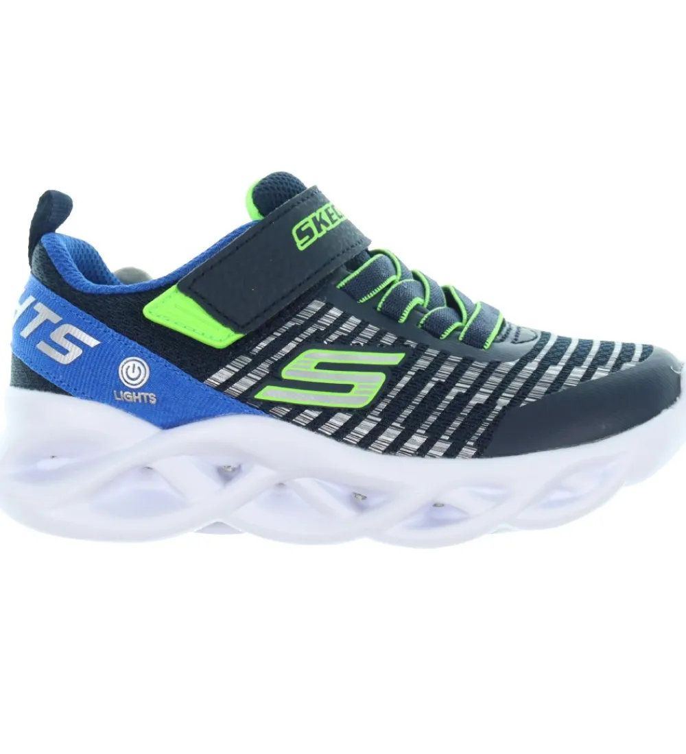 Skechers Blinkesko*Sko m. Lys - Twisty Brights - Navy/Blue