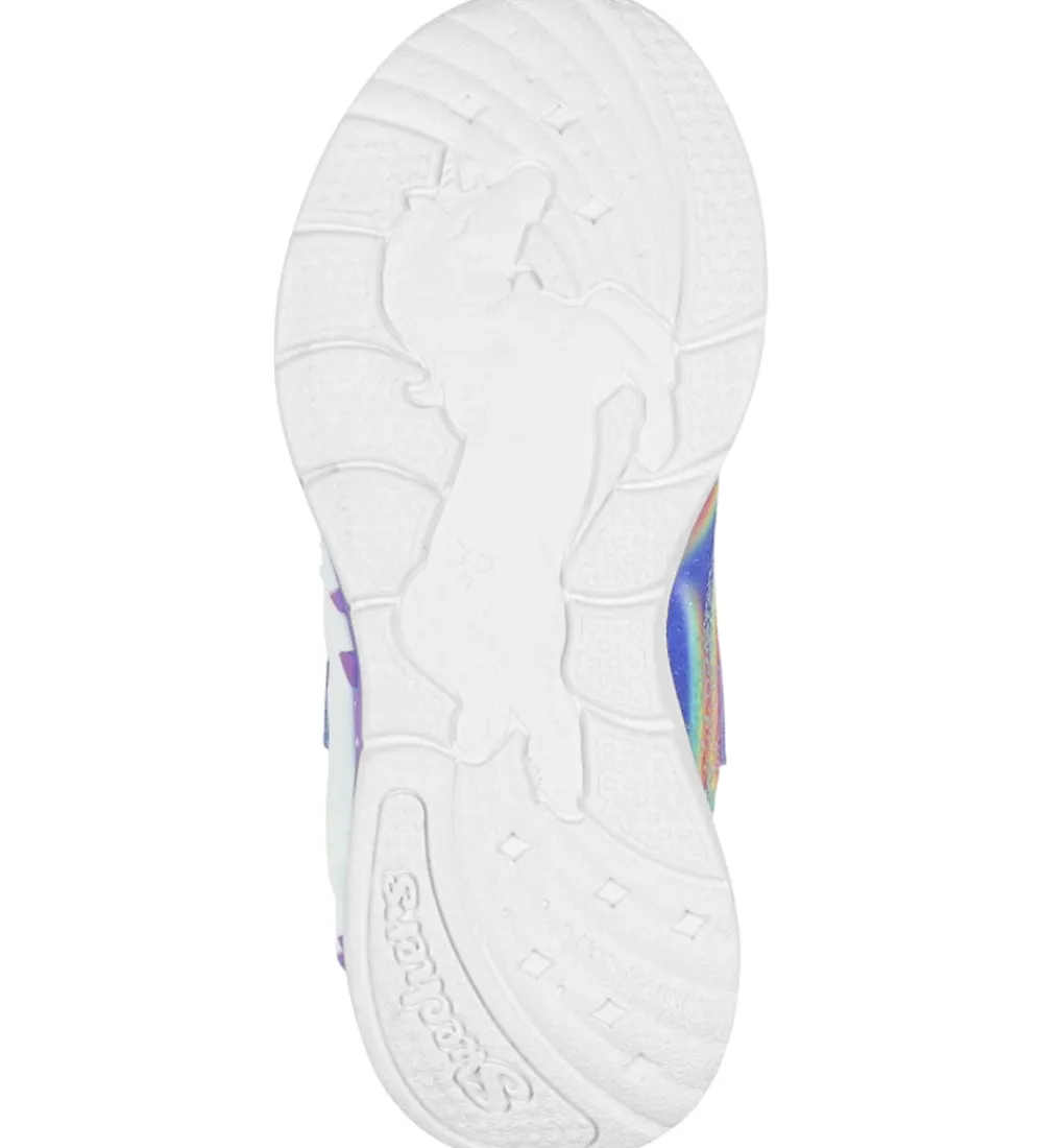 Skechers Blinkesko*Sko m. Lys - Unicorn Chaser - Blue/Multi