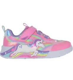 Blinkesko-Skechers Sko m. Lys - Unicorn Chaser - Pink/Multi