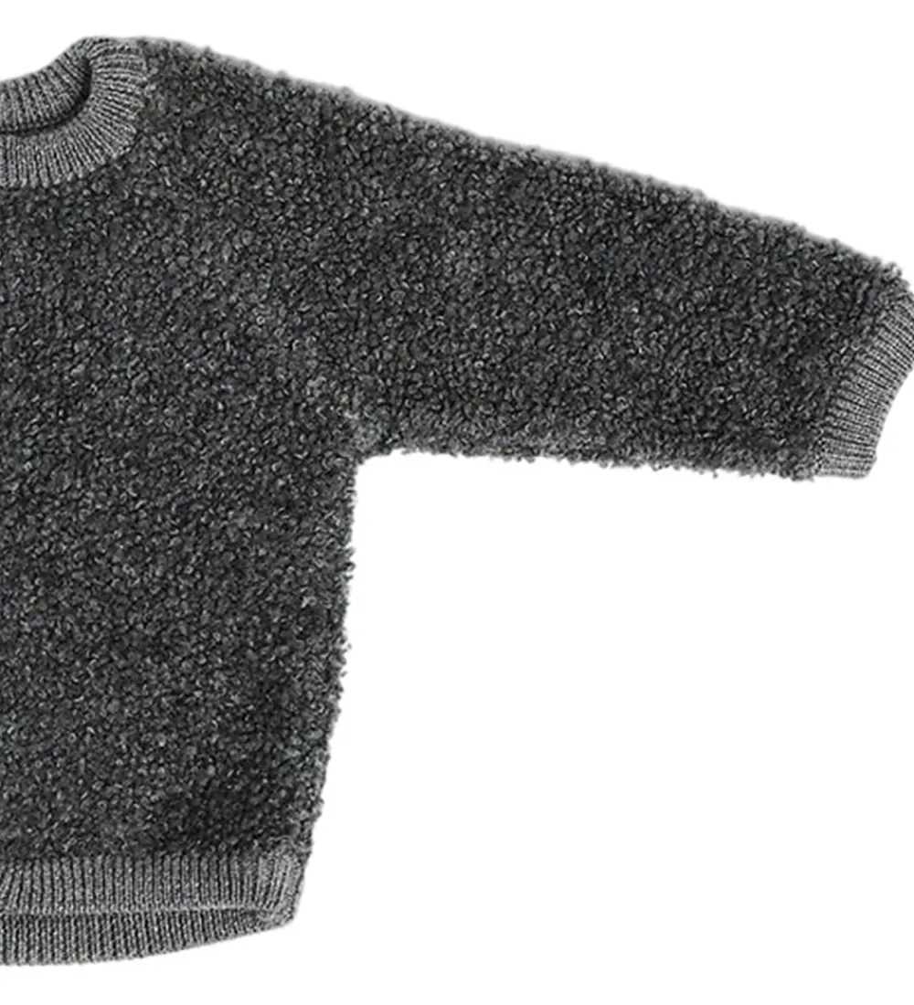 Cardigans|Uld-Smallstuff Cardigan m Lynlås - Uld - Grey Melange