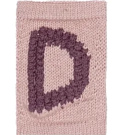 Flagranker-Smallstuff Strikket Bogstav - D - Rosa Alfabet