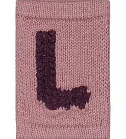 Flagranker-Smallstuff Strikket Bogstav - L - Rosa Alfabet