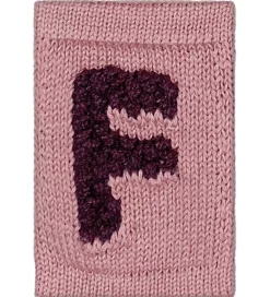 Flagranker-Smallstuff Strikket Bogstav - F - Rosa Alfabet