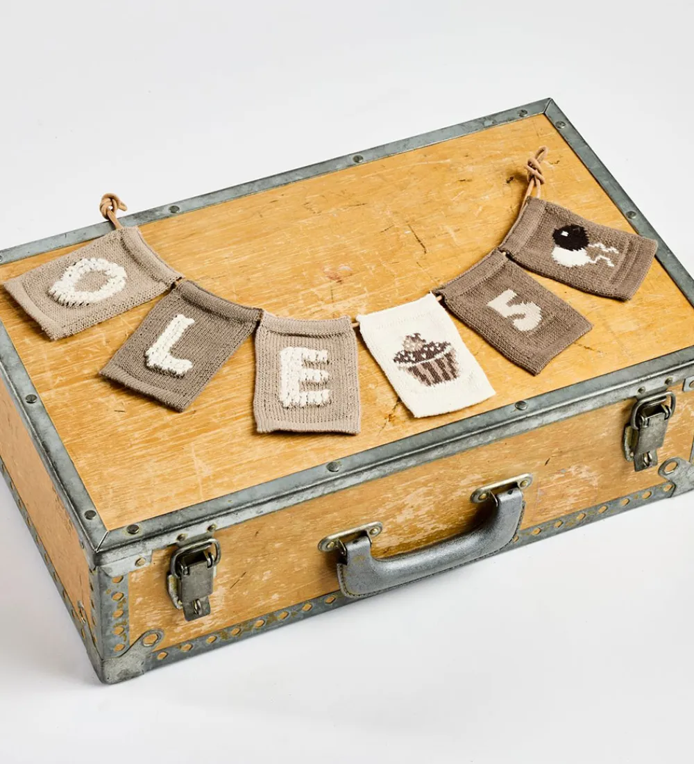 Flagranker|Dekoration-Smallstuff Strikket Flag - 5 - Natur Tal