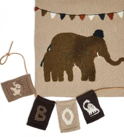 Smallstuff Flagranker*Strikket Flag - Elefant - Natur Motiv