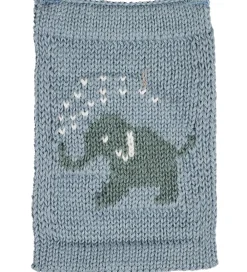Smallstuff Flagranker*Strikket Flag - Elefant - Blå Motiv