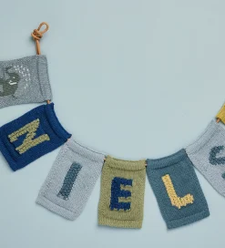 Smallstuff Flagranker*Strikket Flag - Elefant - Blå Motiv
