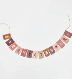 Smallstuff Flagranker|Dekoration*Strikket Flag - 6 - Rosa Tal