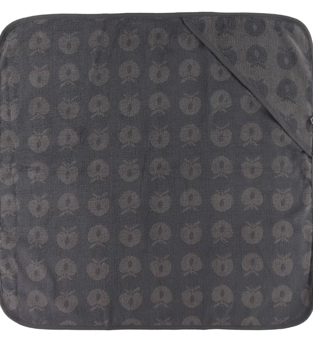 Småfolk Babyhåndklæde- Og Poncho*Babyhåndklæde - 70x70 cm - Wilde Dove m. Æbler