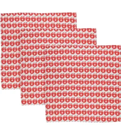 Stofbleer-Småfolk Stofbleer - 3-pak - 79x79 - Apple Red