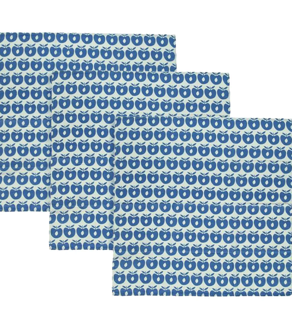 Stofbleer-Småfolk Stofbleer - 3-pak - 79x79 - Blue Lolite