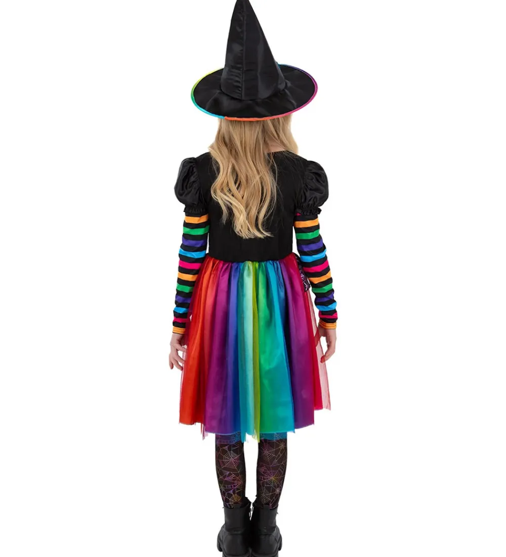 Udklædningstøj|Halloween-Smiffys Udklædning - Rainbow Witch - Multifarvet