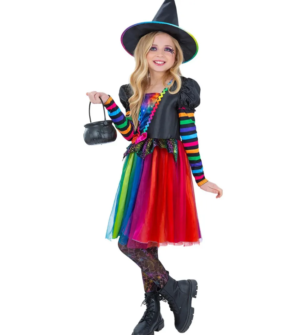 Udklædningstøj|Halloween-Smiffys Udklædning - Rainbow Witch - Multifarvet