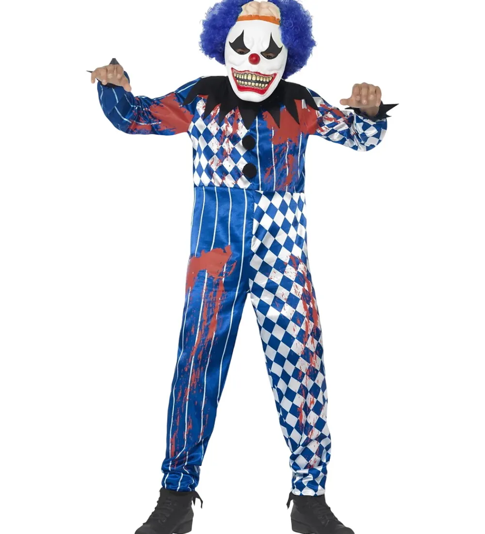 Smiffys Halloween*Udklædning - Deluxe Sinister Clown - Blue