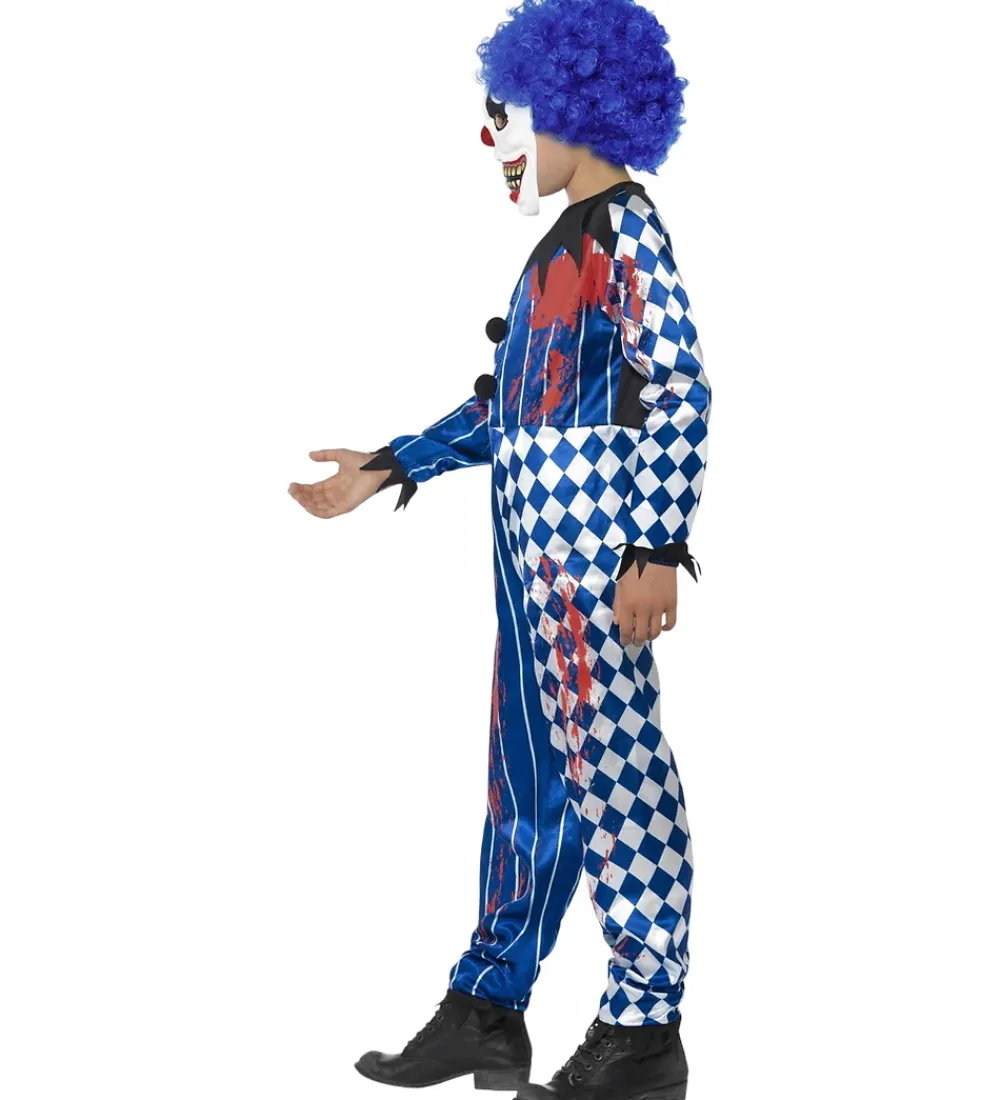 Smiffys Halloween*Udklædning - Deluxe Sinister Clown - Blue