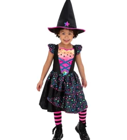 Udklædningstøj|Halloween-Smiffys Udklædning - Neon Star Witch - Rosa/Sort