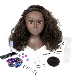 Dukker Og Tilbehør-Smoby Frisørdukke m. Tilbehør - My Beauty Afro - 23 Dele