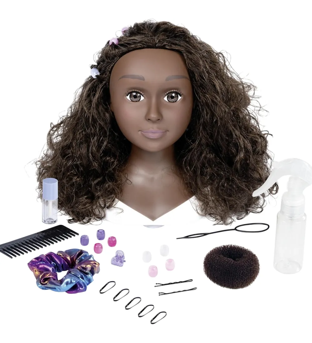 Dukker Og Tilbehør-Smoby Frisørdukke m. Tilbehør - My Beauty Afro - 23 Dele