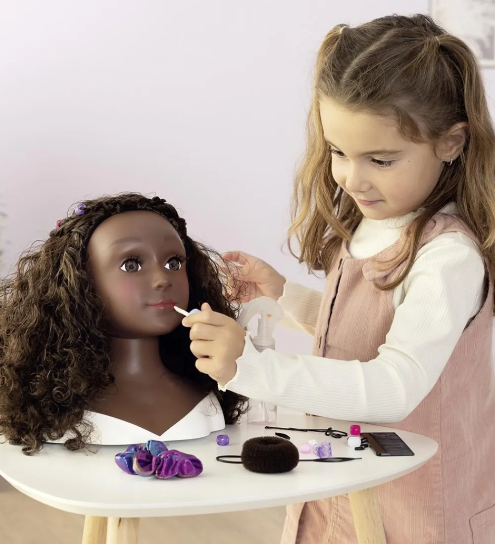 Dukker Og Tilbehør-Smoby Frisørdukke m. Tilbehør - My Beauty Afro - 23 Dele