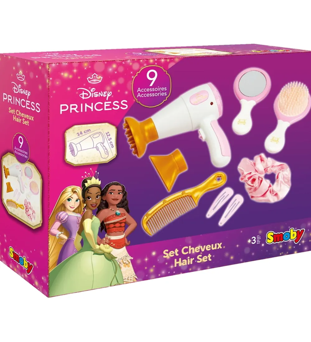 Rolleleg-Smoby Hårstylingsæt - Disney Princess - 9 dele