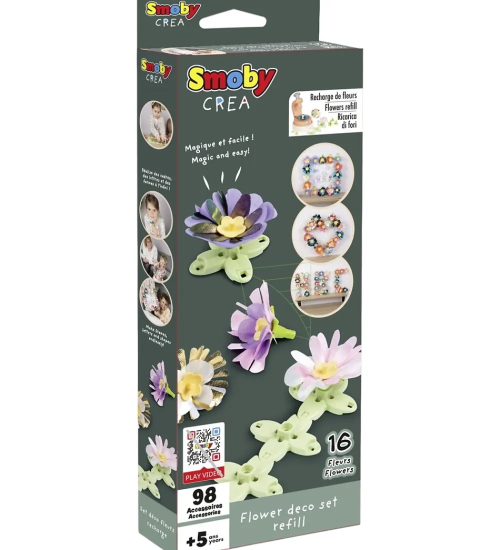 Kreativ Leg|Kreasæt-Smoby Kreasæt - Blomster Deco Refill - 16 Stk.