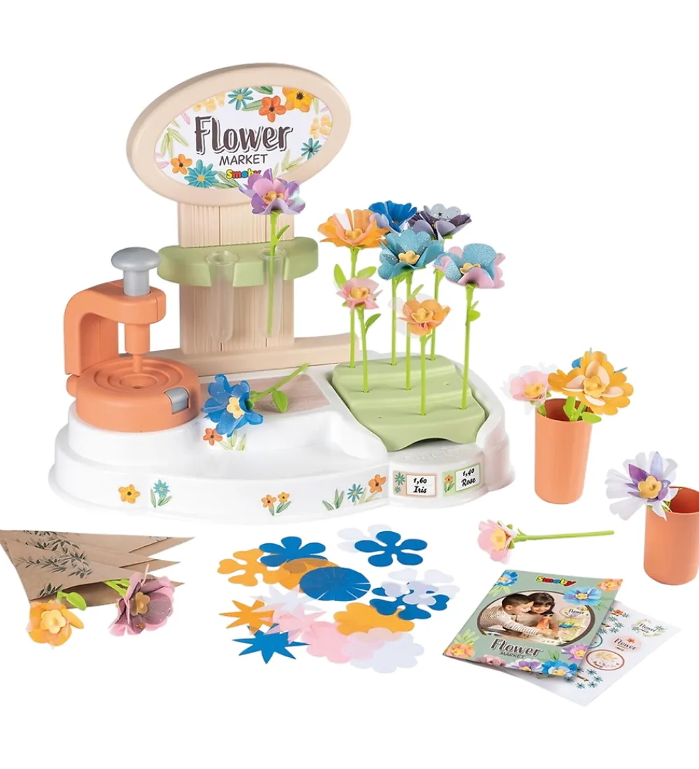 Kreativ Leg|Kreasæt-Smoby Kreasæt - Blomstermarked - 104 Dele