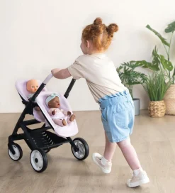 Dukker Og Tilbehør-Smoby Tvillingeklapvogn Til Dukker - Maxi-Cosi - Pink