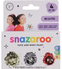 Rolleleg|Sminke-Snazaroo Sminke - BIO Glitter Chunky - 3 stk. - Guld/Sølv/Pink