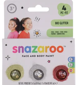 Rolleleg|Sminke-Snazaroo Sminke - BIO Glitter Fine - 3 stk. - Guld/Sølv/Pink