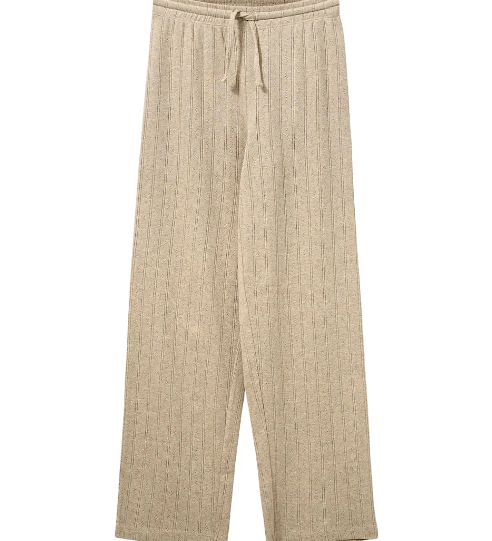 Basis-Sofie Schnoor Bukser - LovaSY - Beige m. Hulmønster
