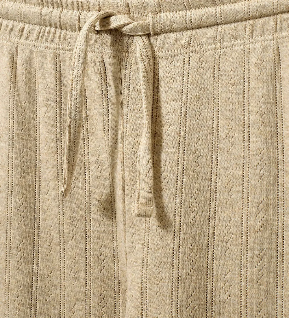 Basis-Sofie Schnoor Bukser - LovaSY - Beige m. Hulmønster