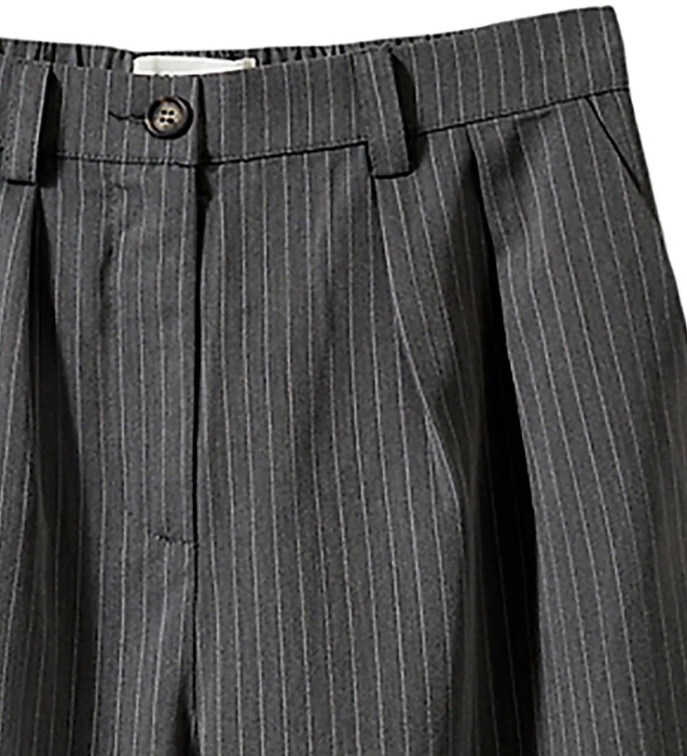 Sofie Schnoor Basis*Bukser - Malinasy - Dark Grey Striped