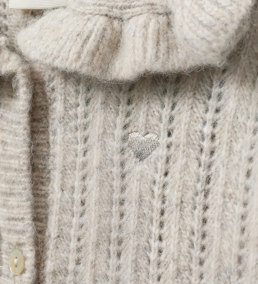 Striktrøjer-Sofie Schnoor Cardigan - Strik - Hennysk - Ecru Melange
