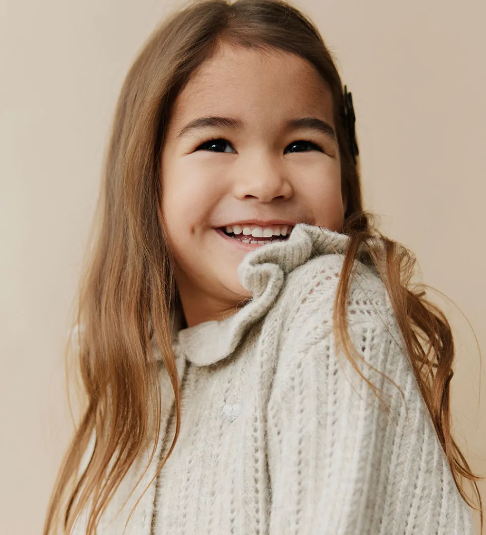 Striktrøjer-Sofie Schnoor Cardigan - Strik - Hennysk - Ecru Melange