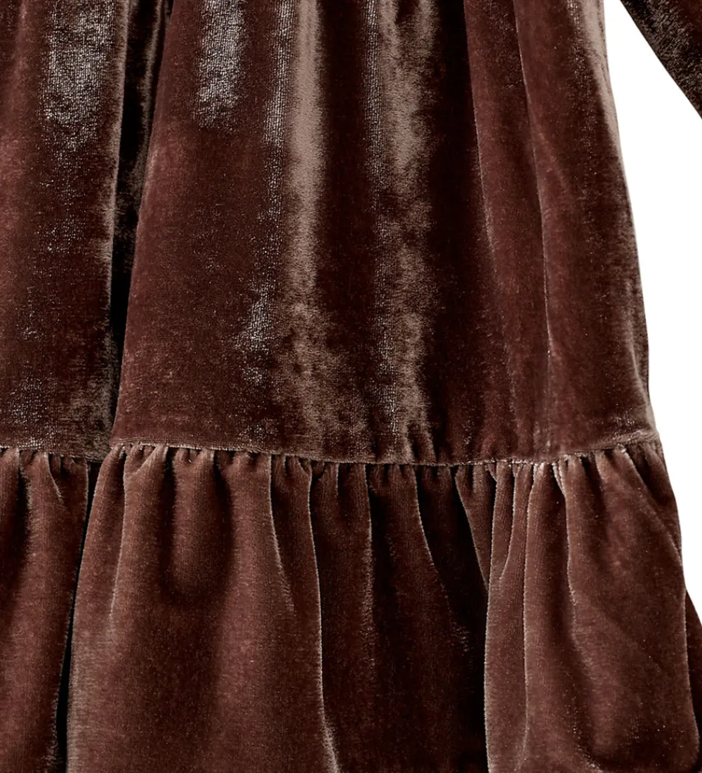 Sofie Schnoor Kjoler*Kjole - Velour - SelineSB - Brun