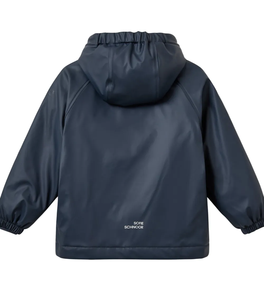 Regntøj-Sofie Schnoor Regnjakke m. Vattering - PU - BillieSK - Dark Blue