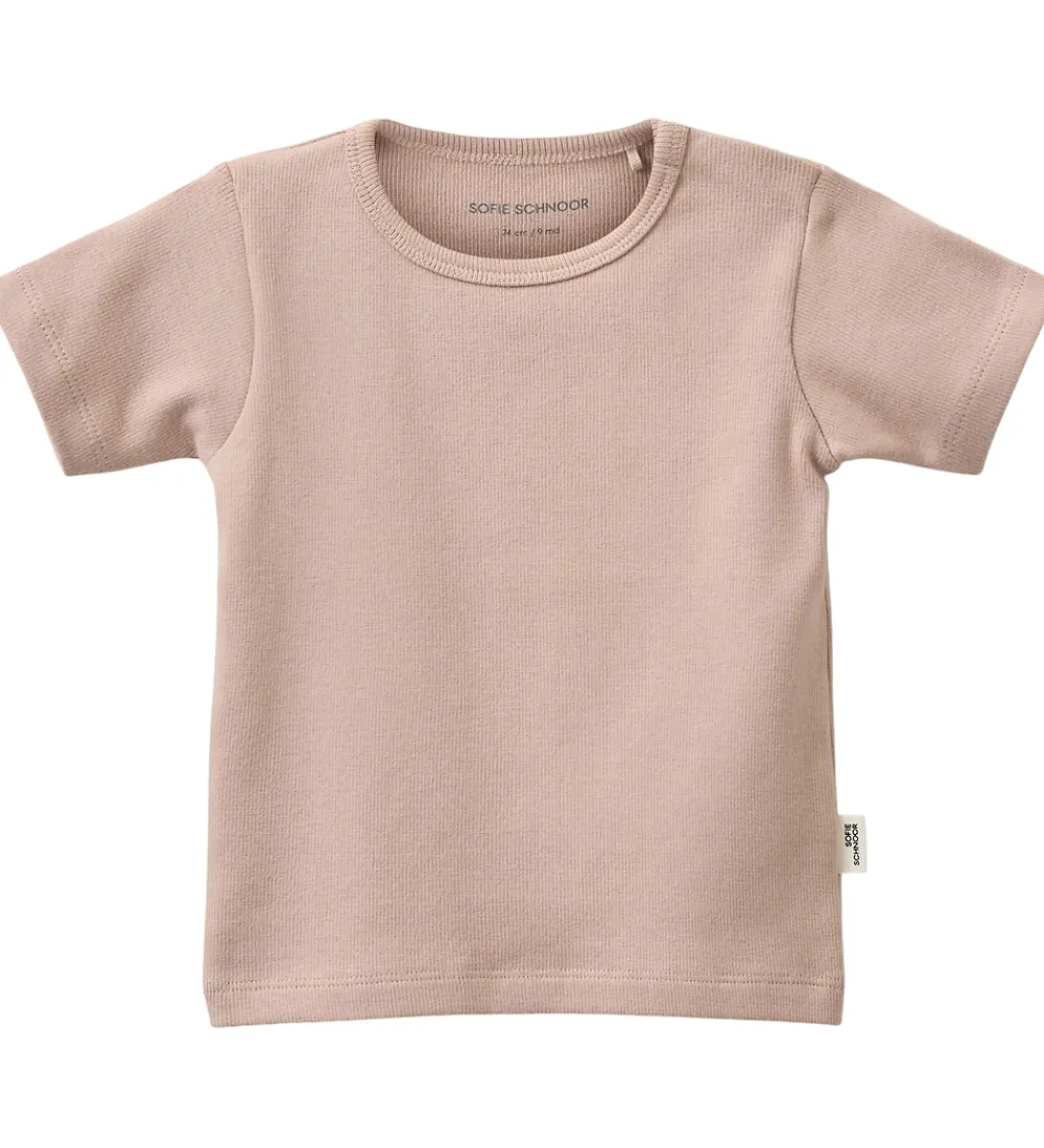 Basis-Sofie Schnoor T-shirt - Rib - Light Rose