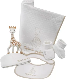 Sophie la Girafe Bideringe|Savlesmække*Gaveæske - My Birth Outfit - So Pure