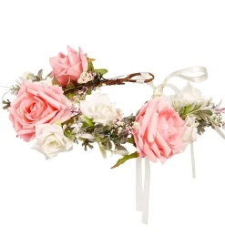 Udklædningstøj|Hårbøjler-Souza Udklædning - Hårbøjle m. Blomster- Eefke - Rosa/Hvid