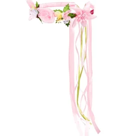 Hårbøjler-Souza Udklædning - Hårbøjle m. Blomster - Maud - Rosa