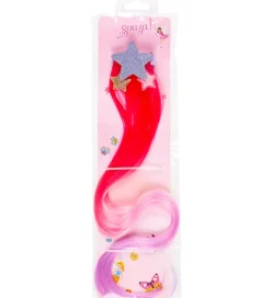 Souza Udklædningstøj*Udklædning - Hårklemme m. Hår - Inge - Pink/Lilla