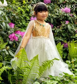 Souza Udklædningstøj*Udklædning - Prinsesse - Dorianne - Hvid/Guld