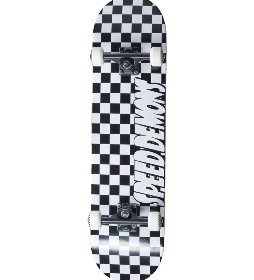 Speed Demons Skateboards*Skateboard - 7.5" - Checkers Komplet - Sort/Hvid