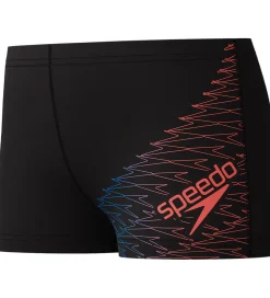 Speedo Svømmetøj|Svømning*Badebukser - Medley Logo - Sort m. Rød
