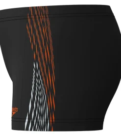 Speedo Svømmetøj*Badebukser - Plastisol Placement - Sort m. Orange